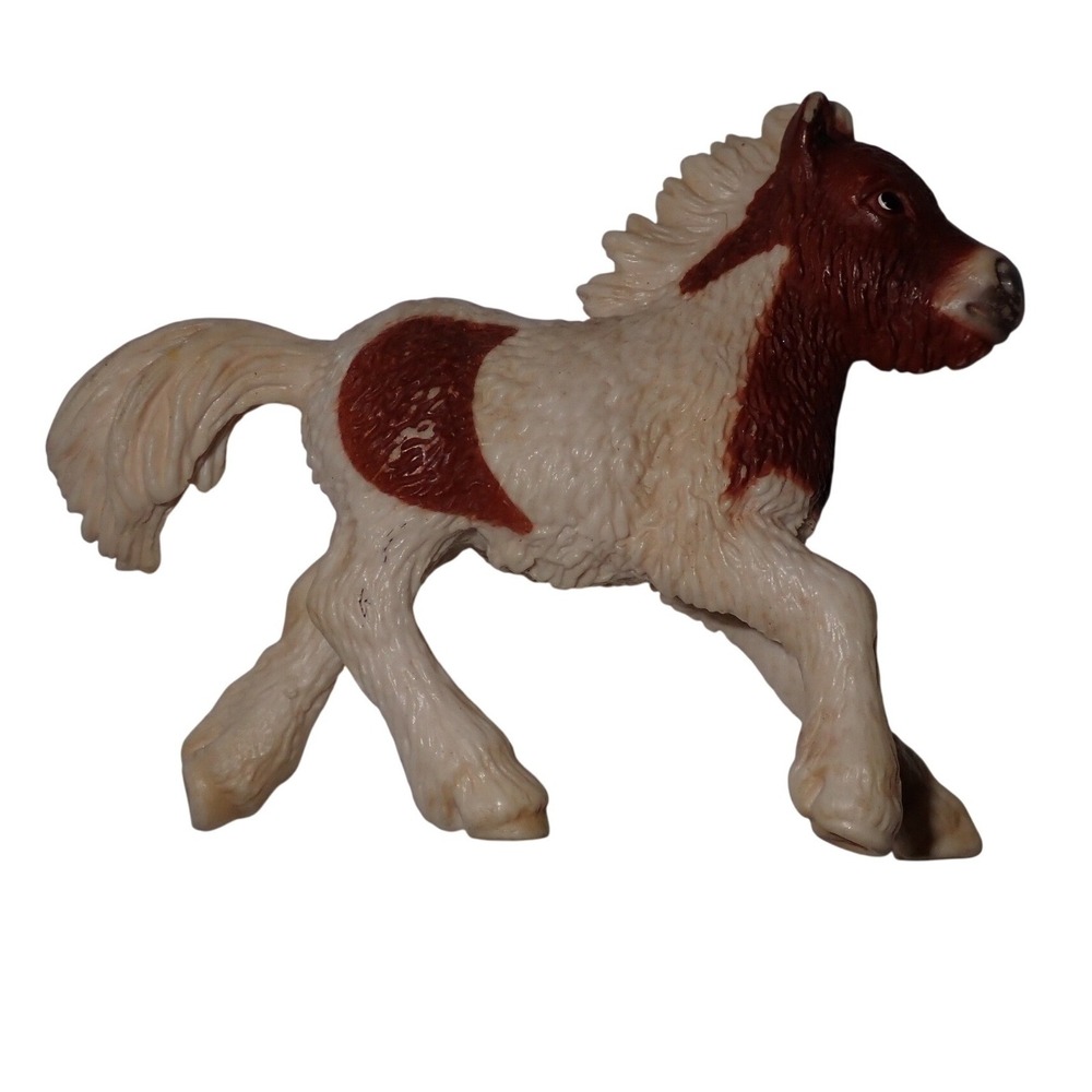 Schleich SHETLAND FOAL Brown & White Horse figure 2003 Retired 13608
